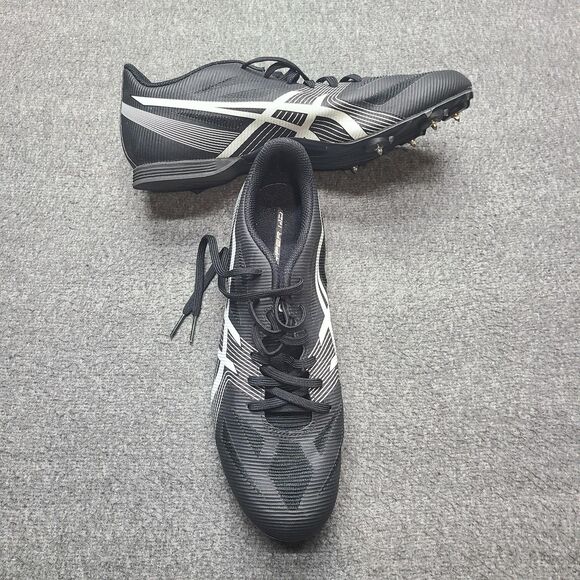 ASICS Hyper MD 7 Track Shoes Mens Size 9 Black White Spikes G502J Isaiah 41:10 - Picture 3 of 11